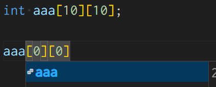 clang array completion