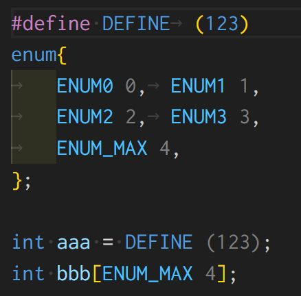clang define enum hints